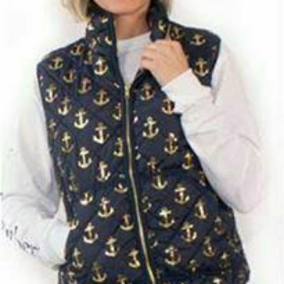 Simply Southern SS Womens Vest Size L Pink w Gold Elephants Full Zipper New
